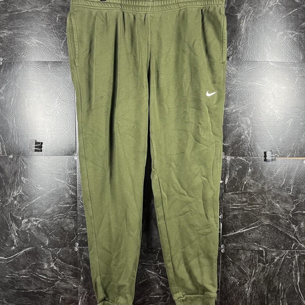 Nike Men's Green Swoosh Fleece Sweatpants 2XL -Flaws